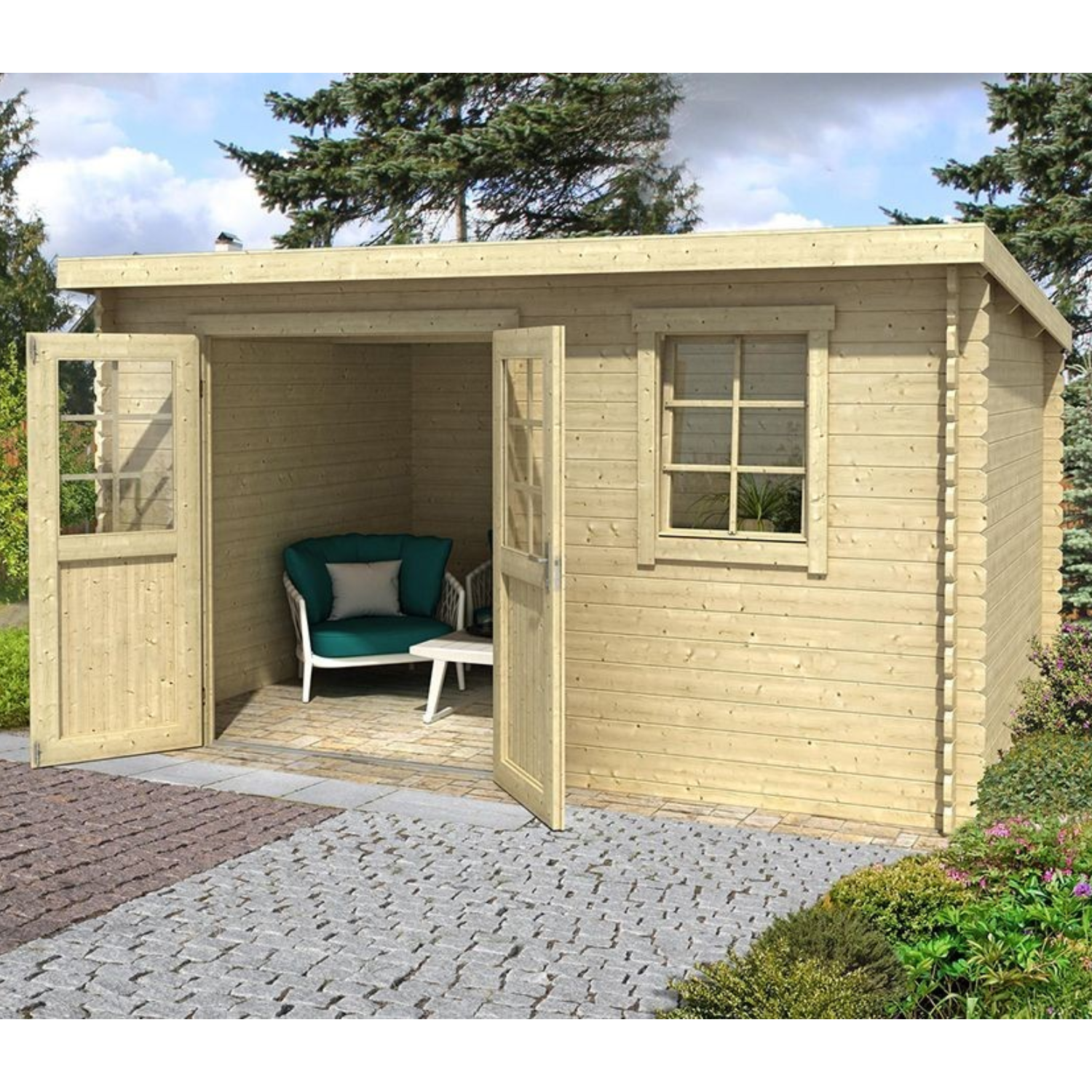 Abri de jardin SANTA FE 10m2 – 28mm