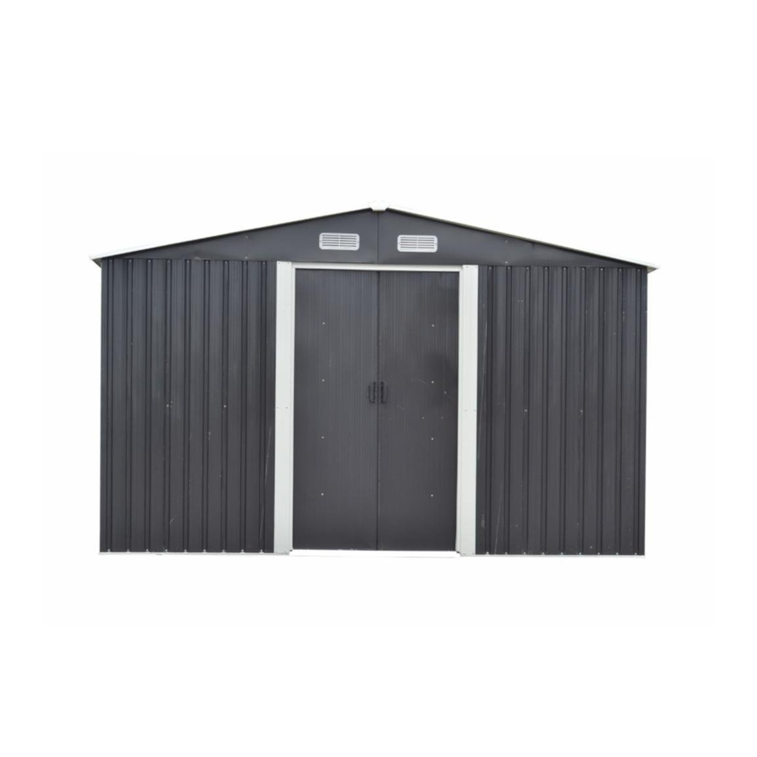 Abri de jardin en acier galvanisé gris 12,5 m² – Image 4