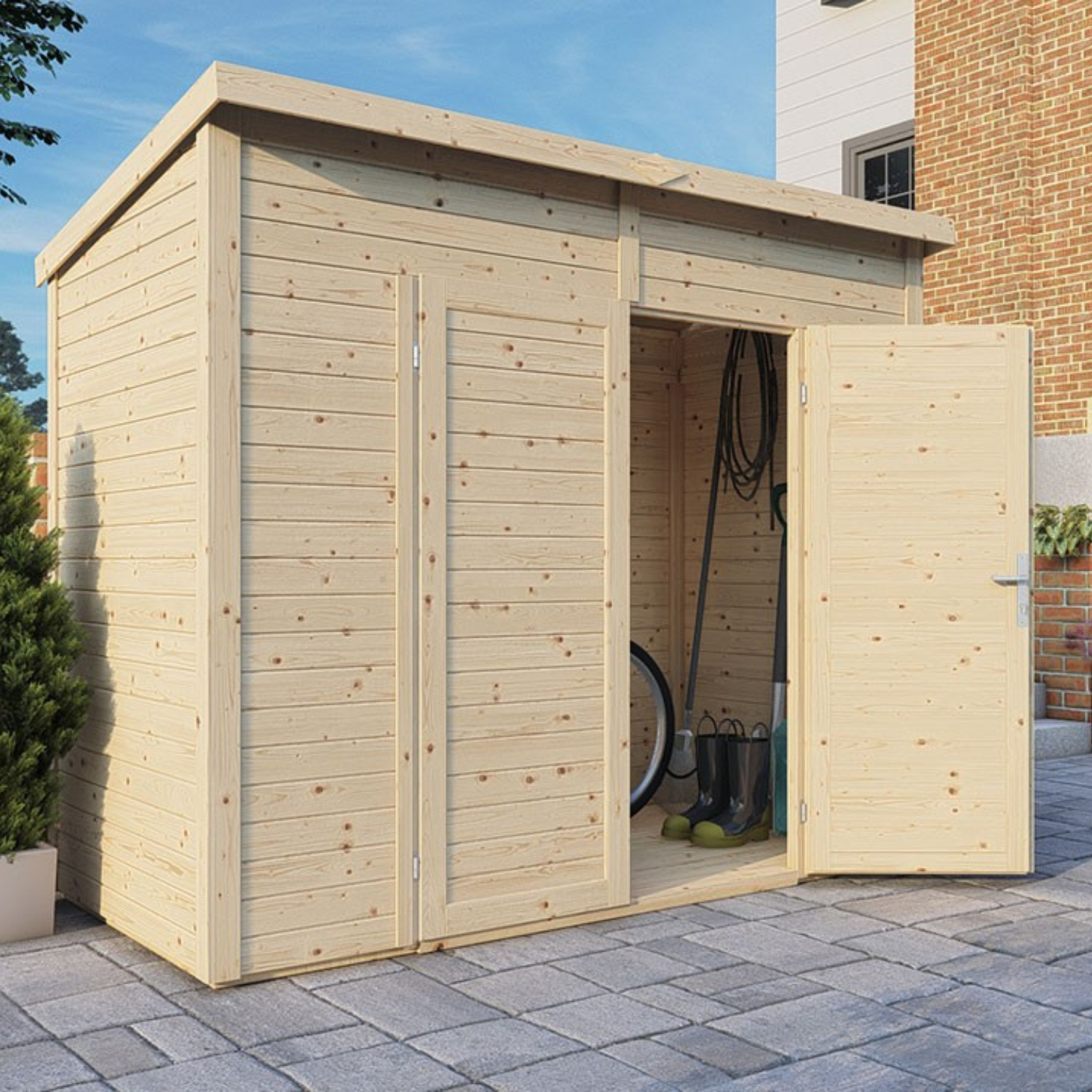 Abri de jardin bois Midway – 244 x 121 cm