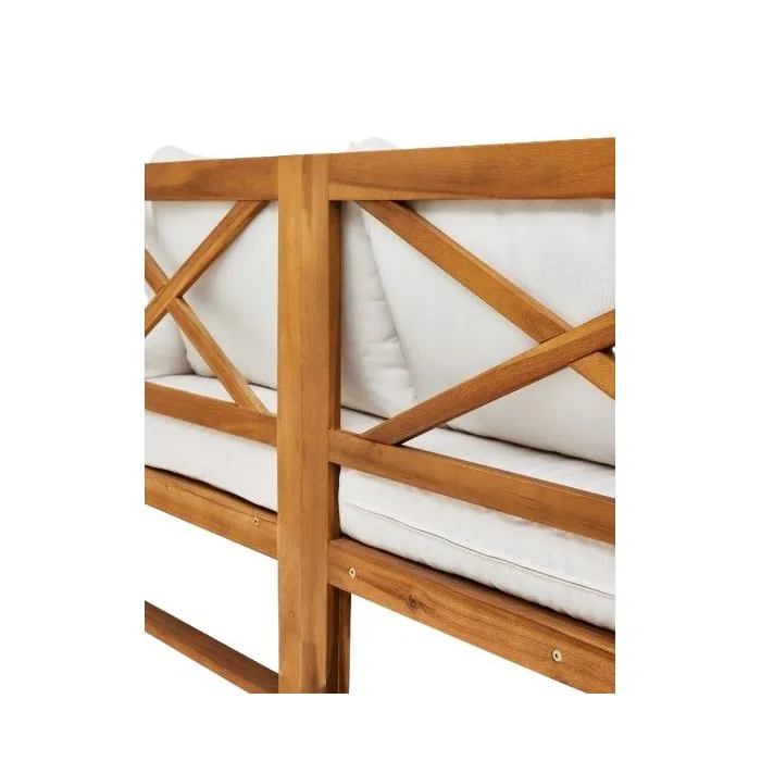 Salon de jardin d’angle modulable LEVATA Classique – Bois d’acacia avec coussins – Image 5