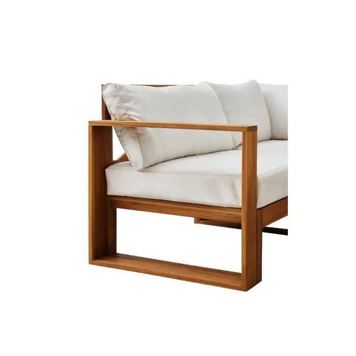 Salon de jardin d’angle modulable LEVATA Classique – Bois d’acacia avec coussins – Image 4