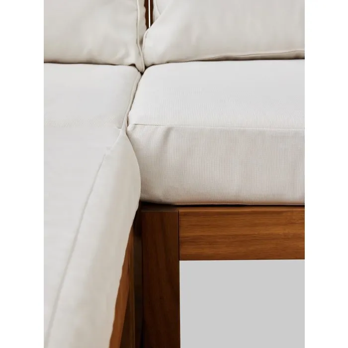 Salon de jardin d’angle modulable LEVATA Classique – Bois d’acacia avec coussins – Image 7